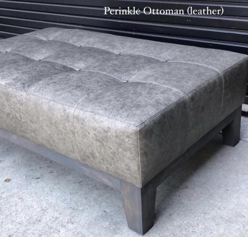 Perwinkle-Leather-Ottoman