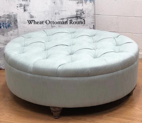 Wheat-Round-Ottoman